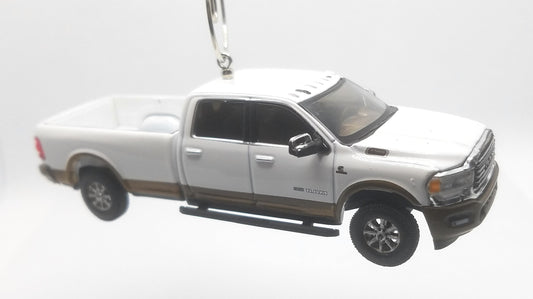 2022 Ram 2500 Limited Longhorn White Christmas Ornament