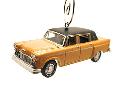 1972 Checker Marathon  Mustard Yellow Christmas Ornament