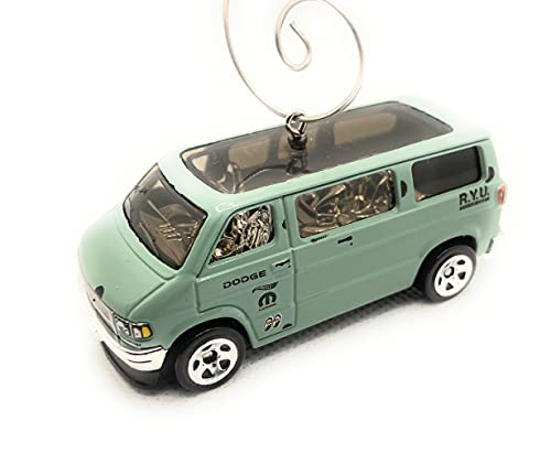 Dodge Van with Go Kart  Green Christmas Ornament