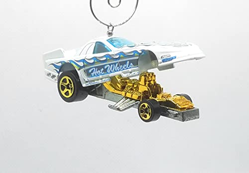 Ford Mustang Funny Car White Christmas Ornament