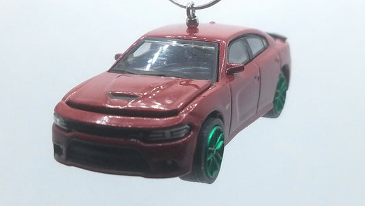 2017 Dodge Charger R/T Scat Pack Dark Red/Green Rims Ltd Ed Christmas Ornament
