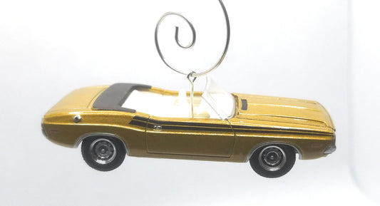 1971 Dodge Challenger 340 Gold Christmas Ornament