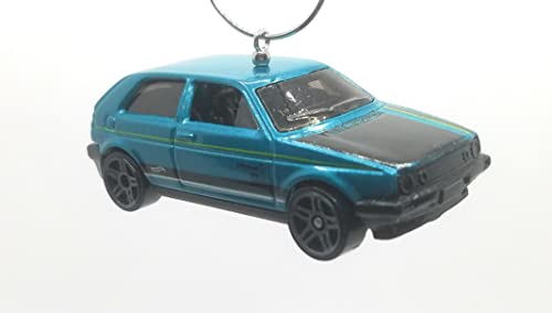 Volkswagen Golf Blue Green Christmas Ornament