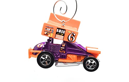 Sprint Race Car Purple Orange Christmas Ornament