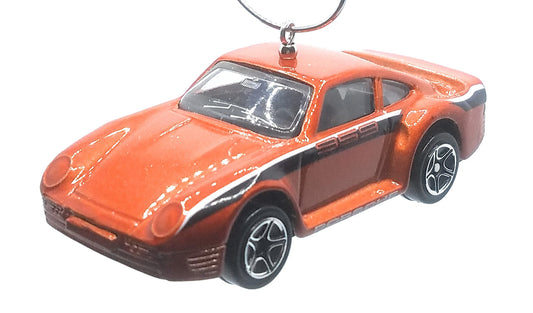 Porsche 959 Orange Black Christmas Ornament