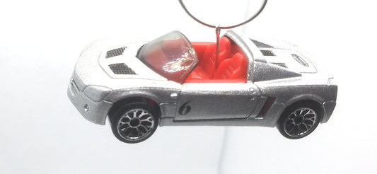 Opal Speedster Silver Red Christmas Ornament
