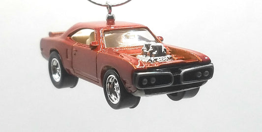 1970 Dodge Super Bee Bronze/White Interior Street Freak Christmas Ornament