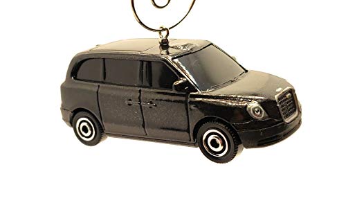 London Black Cab Taxi LEVC TX  Black Christmas Ornament
