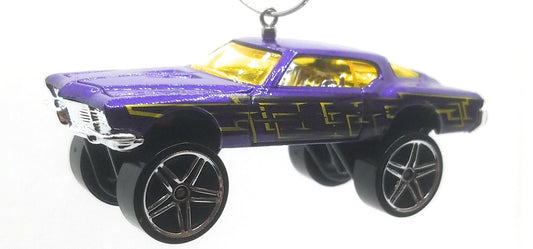 1971 Buick Riviera Lifted Purple Yellow Christmas Ornament