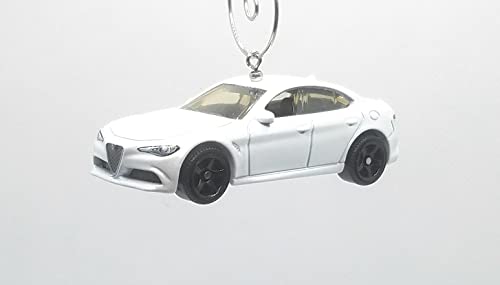 2016 Alfa Romeo Giulia White Christmas Ornament