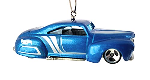 1941 Ford Coupe Tail Dragger Blue Silver Christmas Ornament