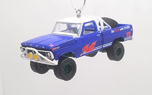 Ltd Ed 1972 F-100 Truck Blue White Christmas Ornament