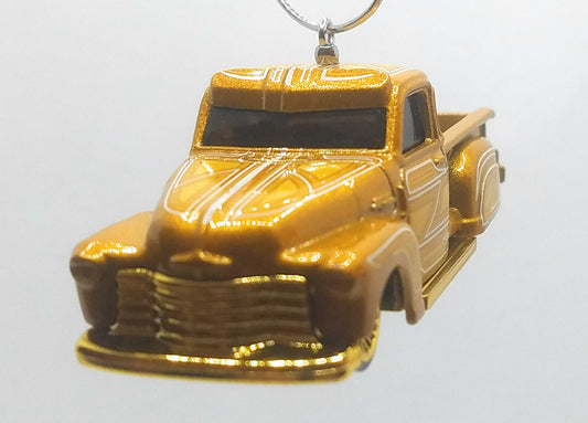 1950 Chevy 3100 Truck Lowrider Gold Christmas Ornament