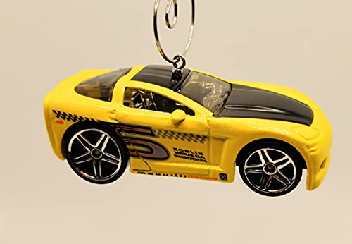 2005 Chevy Corvette Yellow Christmas Ornament