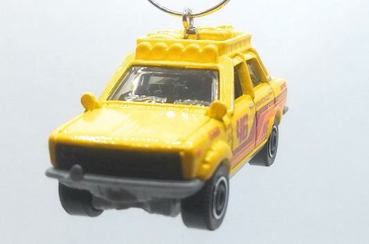 1970 Datsun 510 Rally Yellow Christmas Ornament