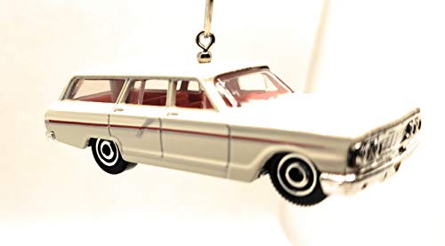 1964 Ford Fairlane Station Wagon  White Christmas Ornament