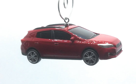 Subaru Impreza Red Christmas Ornament