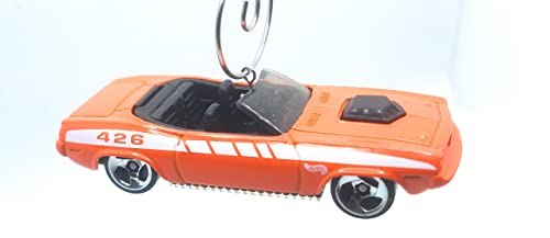 Plymouth Barracuda Convertible Orange Christmas Ornament