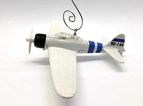 Mitsubishi Zero Aircraft Airplane Custom  White Christmas Ornament