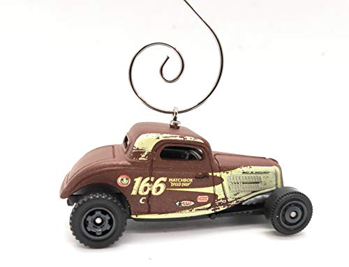 1933 Ford Coupe Roadster Car Custom  Diecast Brown Christmas Ornament