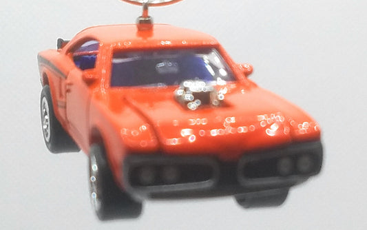 1970 Dodge Super Bee Orange Black Decals Christmas Ornament