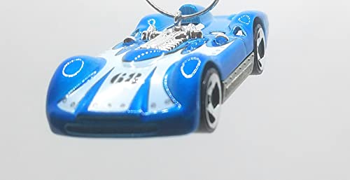 Turbolence Vukovich Streamliner Race Car Blue Christmas Ornament