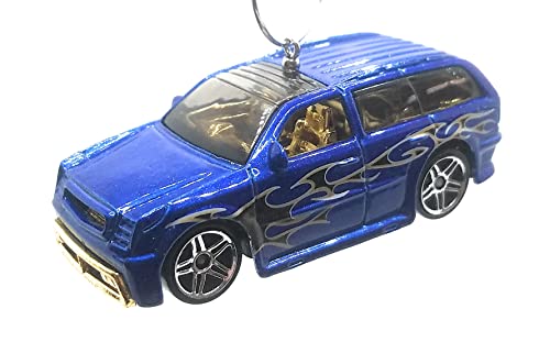 Boom Box Wagon SUV Dark Blue Christmas Ornament