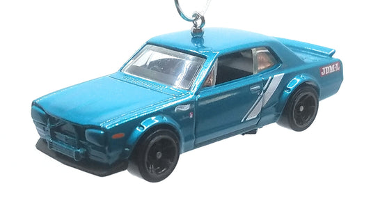 Nissan Skyline HT 2000GT-X Blue White Stripe Christmas Ornament