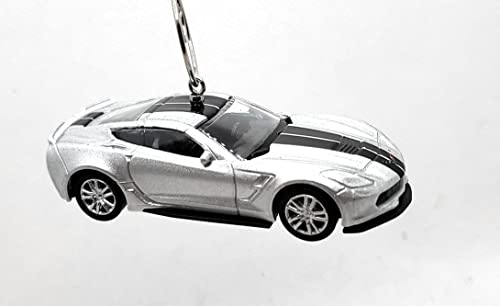 Chevy Corvette Grand Sport Silver Christmas Ornament