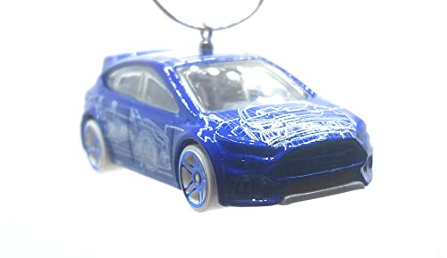 Ford Focus RS Blue White Decals Christmas Ornament