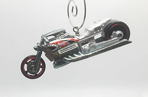 Airy 8 Motorcycle Silver Black Christmas Ornament