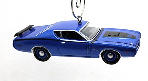 1971 Dodge Charger R T Blue Christmas Ornament