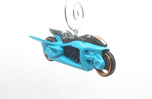 Jet Motorcycle Blue Black Christmas Ornament