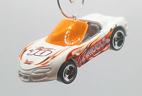 Chevy Corvette Stingray III White Orange Christmas Ornament