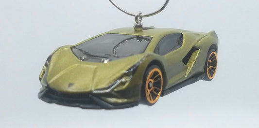 Lamborghini Sian FKP 37 Olive Green/Black Christmas Ornament