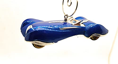 1930s Phantastique Delahaye Cabriolet Blue Christmas Ornament