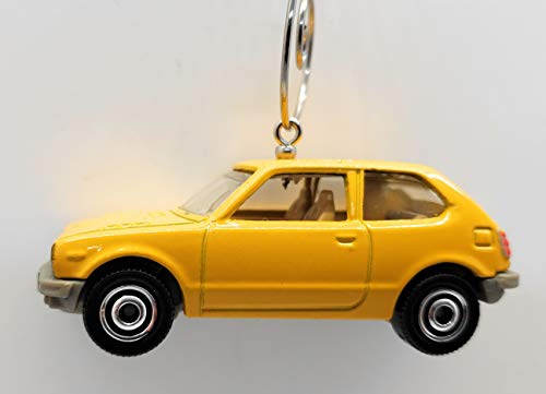 for Honda CVCC Car Custom  Diecast Yellow Christmas Ornament