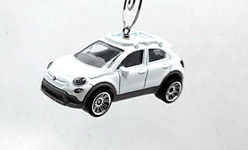 2016 Fiat 500X White Christmas Ornament