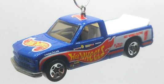 Chevy 1500 Racing Blue Red Christmas Ornament