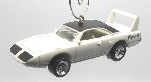 1970 Plymouth Superbird White Black Christmas Ornament