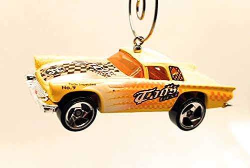 1957 Ford T-Bird  Yellow Christmas Ornament