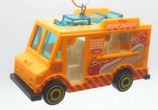 Hot Dog Food Truck Yellow Christmas Ornament