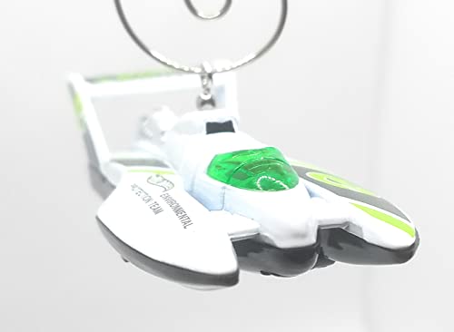 Hydroplane Boat White Green Christmas Ornament