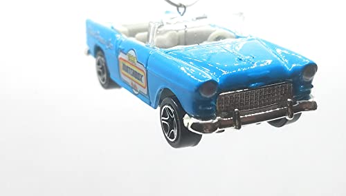 1955 Chevy Bel Air Convertible Blue Christmas Ornament