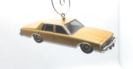 1985 Chevy Caprice Lowrider Gold Christmas Ornament