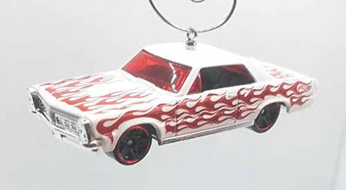 1965 Pontiac GTO White Red Flames Christmas Ornament