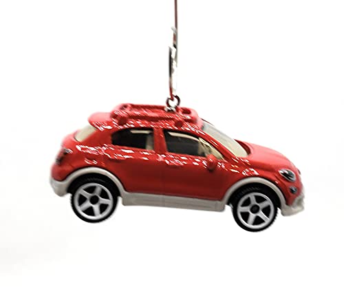 2016 Fiat 500X Red Christmas Ornament