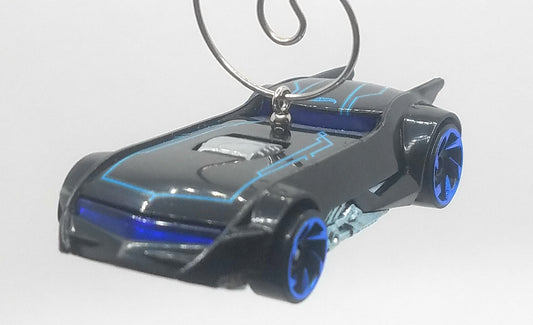 The Batman Batmobile Black/Blue Line Decals Christmas Ornament