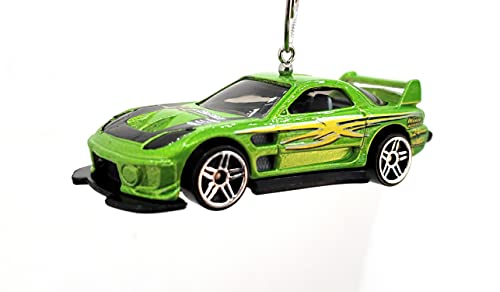 Mazda RX-7 Green Yellow Christmas Ornament