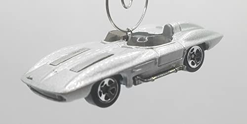 Chevy Corvette Stingray Convertible Silver Christmas Ornament